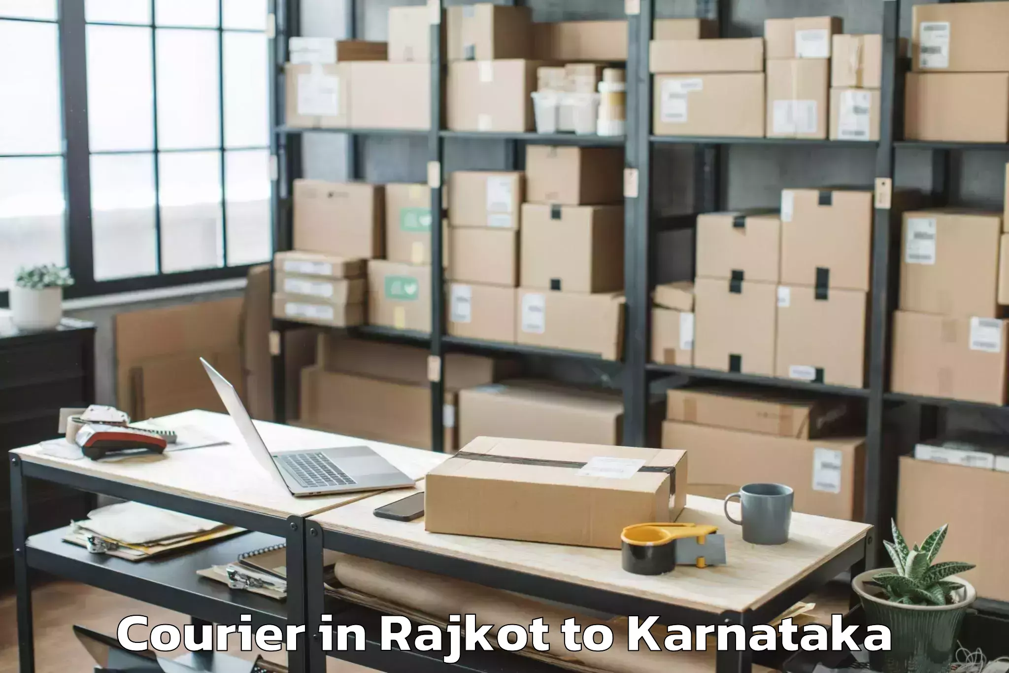 Hassle-Free Rajkot to Hanumanthapura Courier